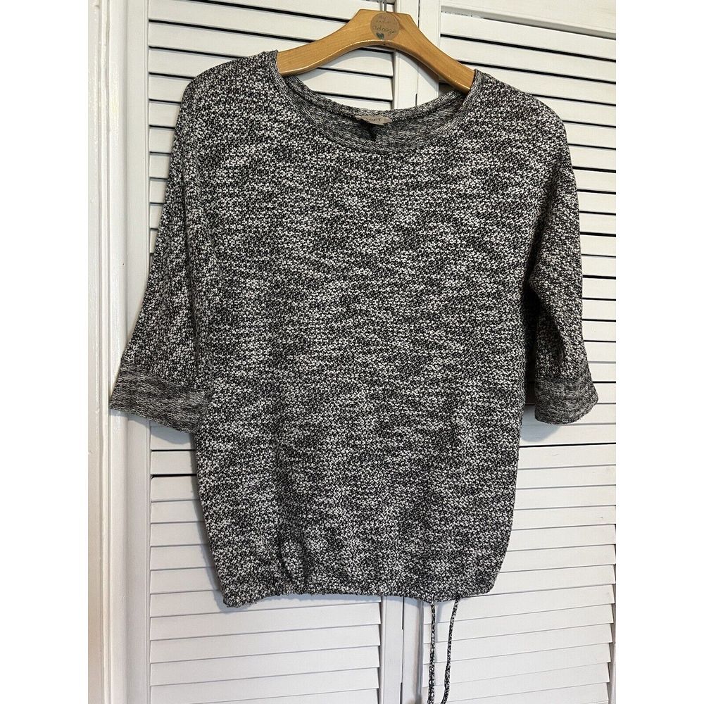 ANN TAYLOR LOFT Women's Size Small S Sweater Shirt Top 3/4 Sleeve Drawstring Hem